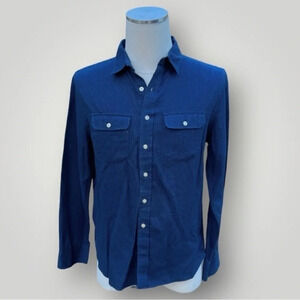 Elk Head Men’s Blue Single Chest Pocket Corduroy Button Down Size M